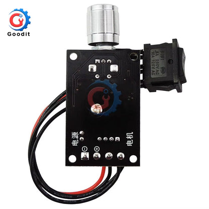 6V 12V 24V 28V 3A 80W DC Motor Speed Controller PWM Speed Adjustable Reversible Control Potentiometer Switch 1203BB Motor Driver