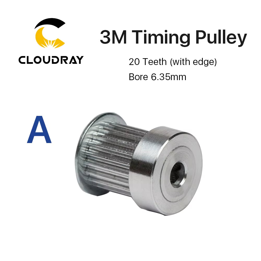 CO2 Laser Metal Parts Synchronous HTD 3M Gear Pulley 6.35/8/12Mm for DIY CO2 Laser Engraving Cutting Machine