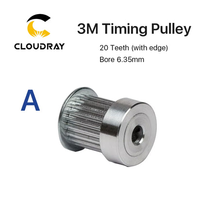 CO2 Laser Metal Parts Synchronous HTD 3M Gear Pulley 6.35/8/12Mm for DIY CO2 Laser Engraving Cutting Machine