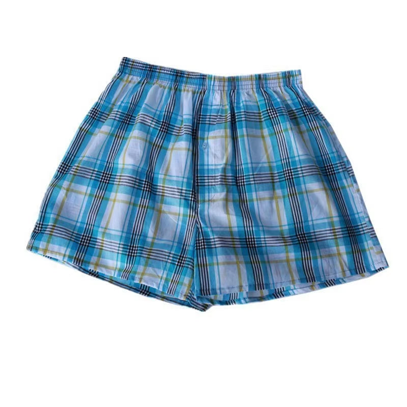 4Pcs/Lot M-4XL Classic Plaid Men Boxer Shorts Mens Underwear Trunks Cotton Cuecas Underwear Boxers for Male Arrow Panties