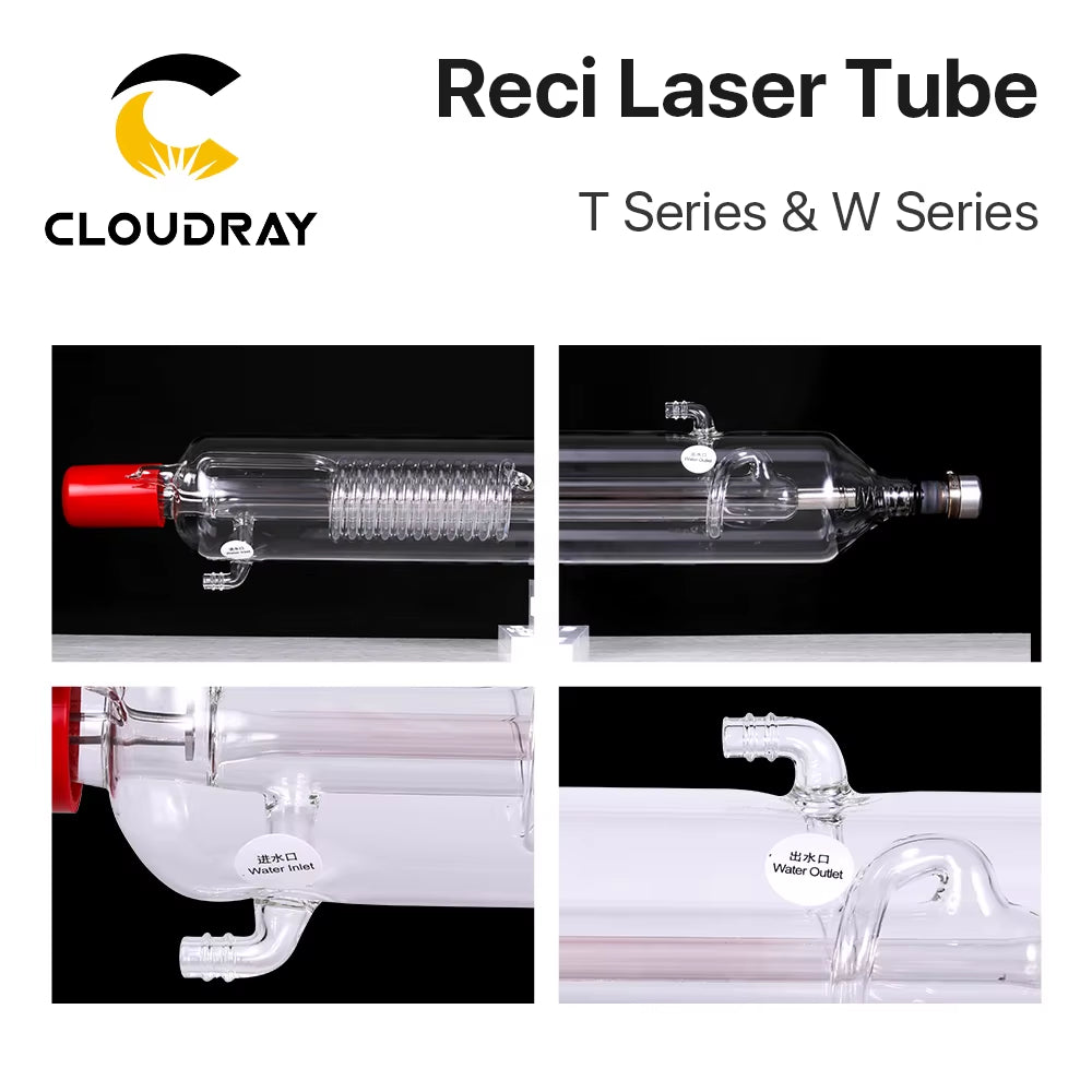 Reci W2/T2 90W-100W CO2 Laser Tube Wooden Box Packing Dia. 80Mm/65Mm CO2 Laser Engraving Cutting Machine S2 Z2
