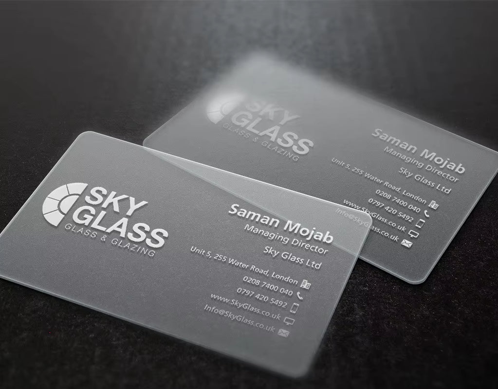 50Pcs Transparent Blank Card PVC Fine Matte Plastic Material Waterproof Card 85.5*54Mm Use for Business Card Printing