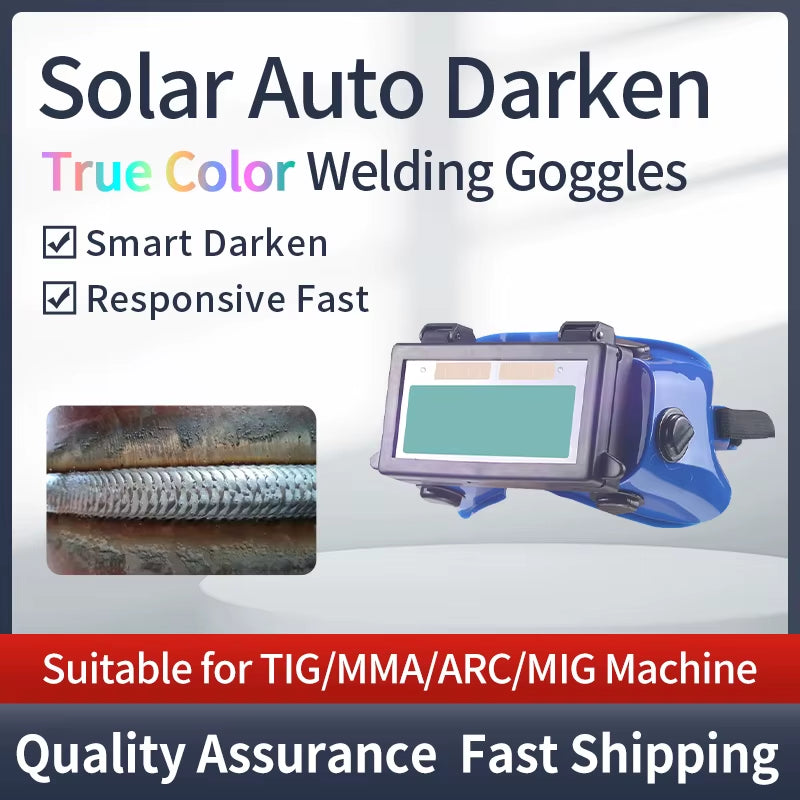 Solar Auto Darkening Eyes Mask True Color Welding Helmet Welding Mask Eyeshade/Patch/Eyes Goggles for Welder Eyes Glasses