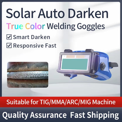 Solar Auto Darkening Eyes Mask True Color Welding Helmet Welding Mask Eyeshade/Patch/Eyes Goggles for Welder Eyes Glasses