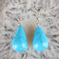 13X22MM Obsidian Clear Quartz Lapis Lazuli Rose Pink Quartz Opal Obsidian Drop Cone Bead Hook Dangle Earrings 1Pair