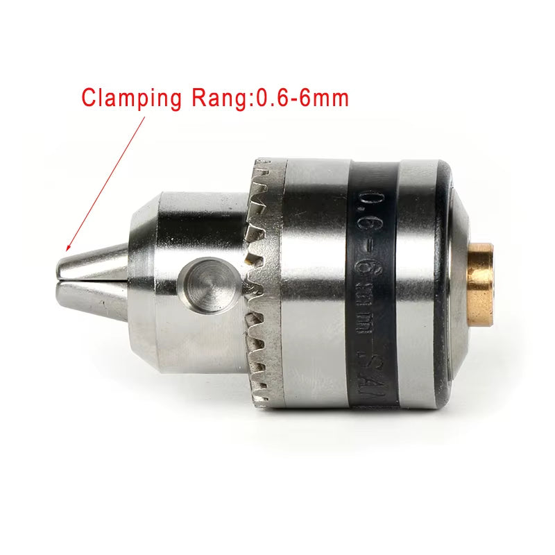 Power Tools Clamping 0.6-6Mm B10 Micro Motor Drill Chucks Taper Mounted Drill Chuck with Chuck Key Brass Mini Electric Motor