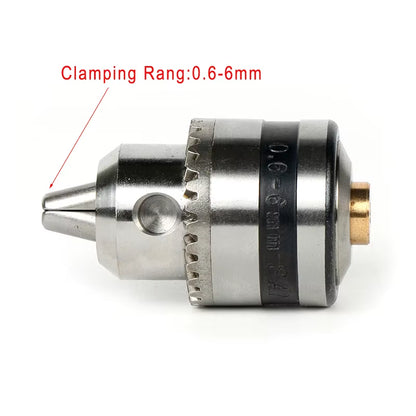 Power Tools Clamping 0.6-6Mm B10 Micro Motor Drill Chucks Taper Mounted Drill Chuck with Chuck Key Brass Mini Electric Motor