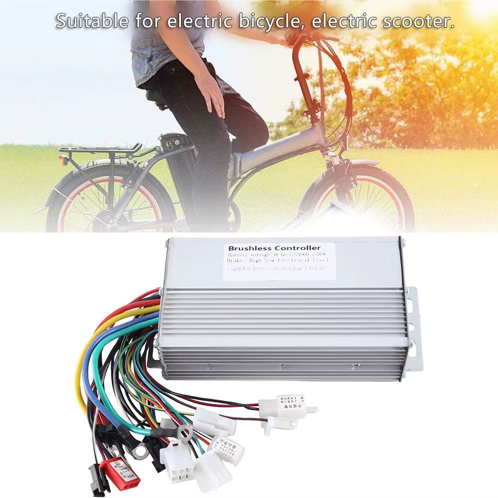 48V 60V 64V 72V 1000W 1500W Electric Controller 12 Tube Dual Mode Brushless Controller Speed Motor for Scooter E-Bike Skateboard