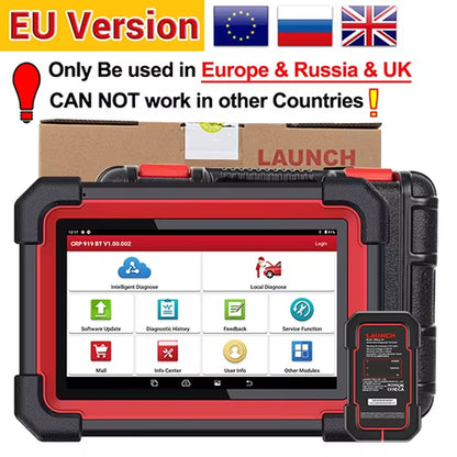 CRP919E BT OBD2 Scanner CAN FD DOIP FCA Full System Car Diagnostic Tools ECU Coding Bidirectional Control 31+ Service