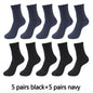 10 Pairs High Quality Bamboo Fiber Men'S Socks Business Breathable Deodorant Compression Socks Men Long Big Size EUR 38-46