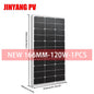 Solar Panel 100W 120W140W 160W 18V Rigid Solar Panel 25 Year Photovoltaic Monocrystalline Cell 12V Battery Charge