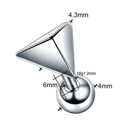 1PC Steel Ear Tragus Cartilage Piercing Crystal Flower Conch Lobe Earrings Barbell Piercing Orelha Ear Stud Helix Sexy Jewelry