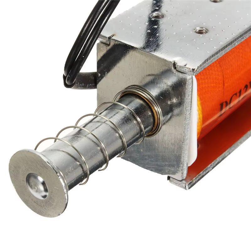 Electric Motor 35Mm Long-Stroke Strong Push-Pull Solenoid DC 12V Motor Open Frame Linear Mini Electromagnetic Magnetic Solenoid
