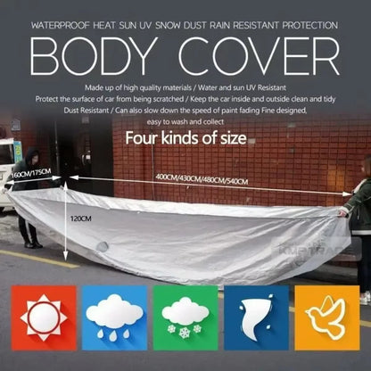 The Four Seasons Fit Full Car Cover Waterproof Dustproof PE Film Coat Aluminum Protective Sunshade UV Ray Reflectioncar Cover