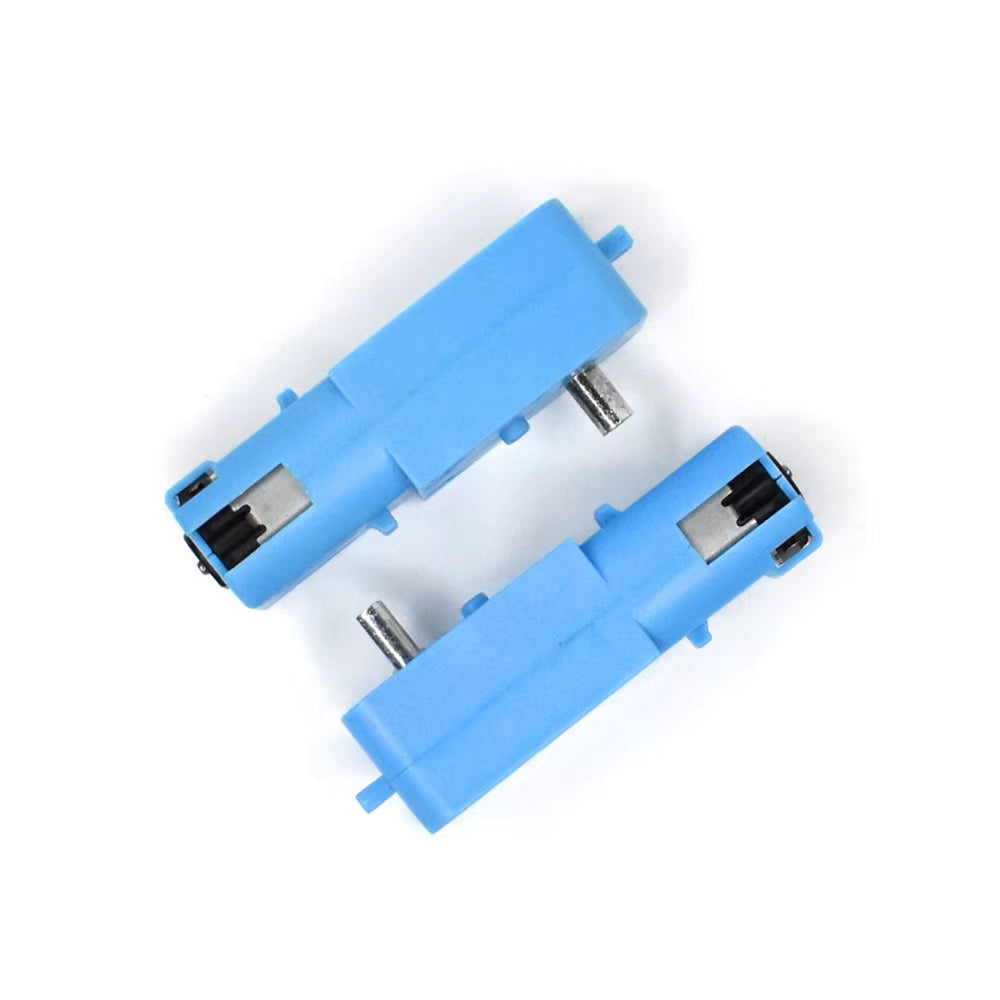 DC 3V-6V 1:90 Metal Gear Motor All Metal/Half Metal Single Axis Gear Motor Robot Intelligent Vehicle Speed Reducer TT Motor Blue