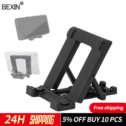 BEXIN Uninversal Desktop Portable Support Foldable Adjustment Angle Phone Stand for Mobile Phone Tablet