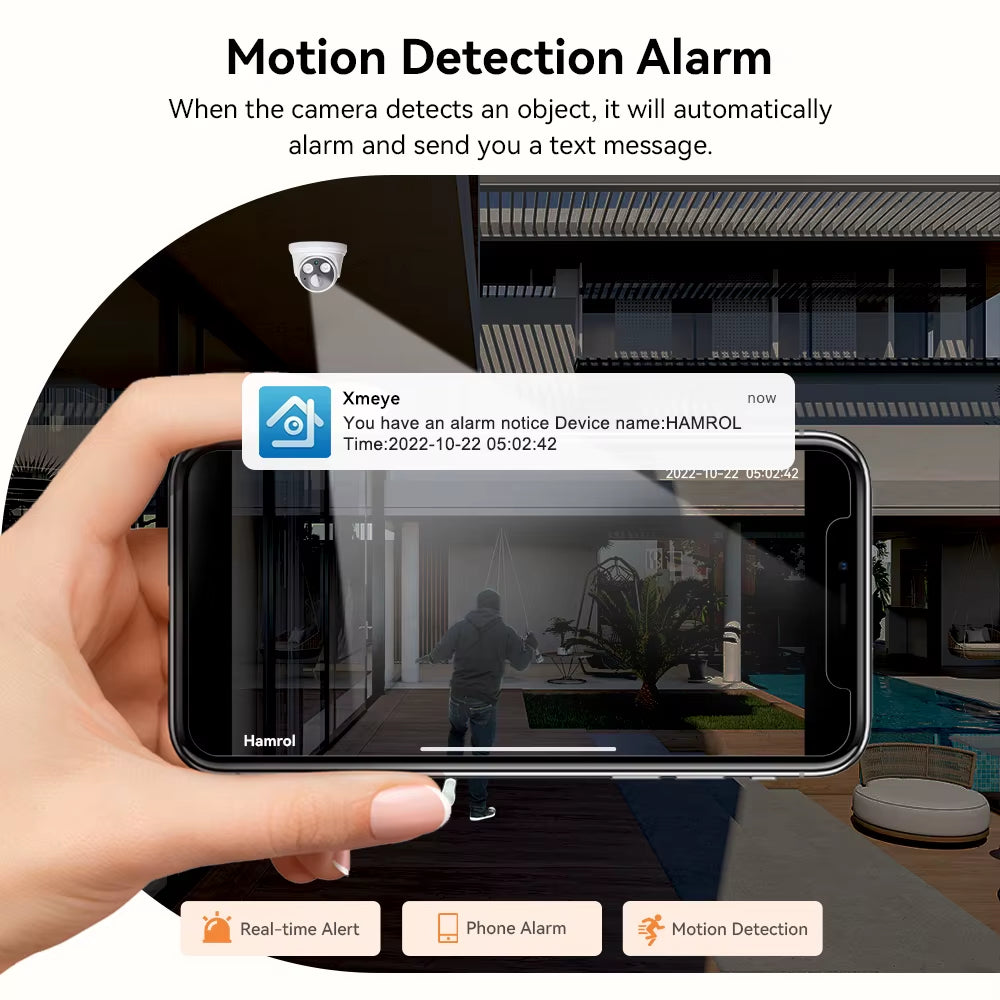 8MP 4K IP Camera 5MP Dome Indoor Camera Internal Microphone Nigthvision Xmeye H.265 Low Storage DC12V POE48V Optional