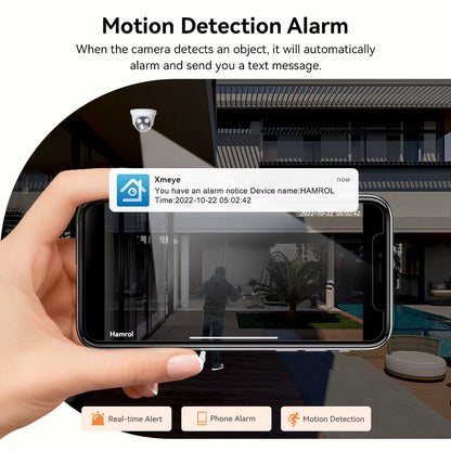 8MP 4K IP Camera 5MP Dome Indoor Camera Internal Microphone Nigthvision Xmeye H.265 Low Storage DC12V POE48V Optional