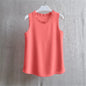 21 Colors Solid Ruffle Chiffon Blouse Women 2025 Summer Fashion Vest Blusas Casual Loose Sleeveless Ladies Tops Shirt
