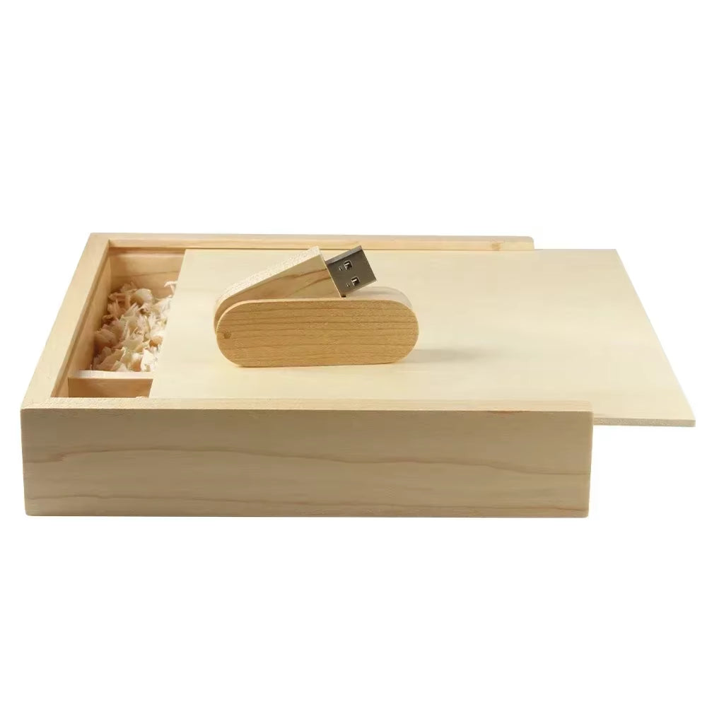 (1 PCS Free LOGO) Photo Unique Album Walnut Wood Usb+Box Pendrive USB Flash Drive 8GB 16GB 32GB 64GB 128GB Photography