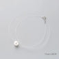 925 Sterling Silver Zircon Crystal Pearl Pendant Choker Necklace Transparent Fishing Line 2020 Fine Jewelry for Women