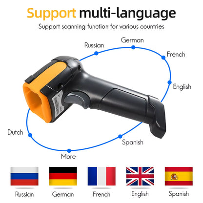 1D/2D Supermarket Handhel Barcode Bar Code Scanner Reader QR PDF417 Bluetooth 2.4G Wireless &Wired USB Platform