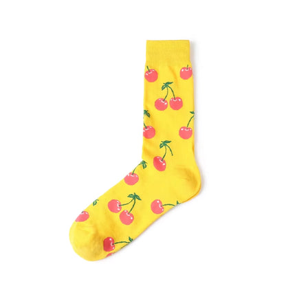 1 Pair Art Socks New Men Women Cotton Socks Couple Funny Socks Flower Bird Long Colorful Socks EUR39-44