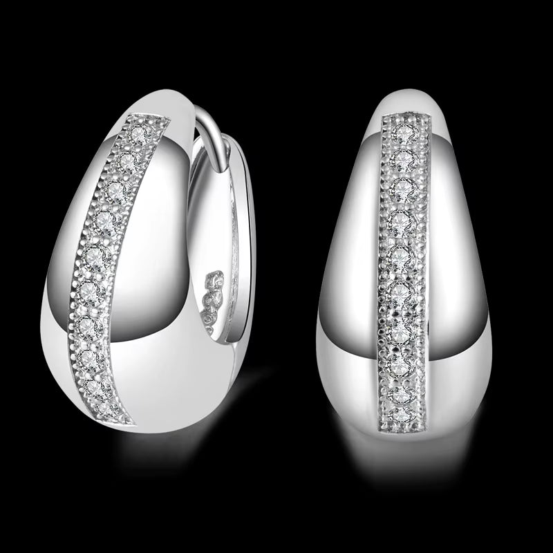 Pendientes Mujer Moda 925 Sterling Silver Jewelry U Cz Studs Earrings Women Brincos Para as Mulheres Boucle D'Oreille Oorbellen