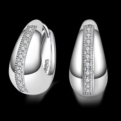 Pendientes Mujer Moda 925 Sterling Silver Jewelry U Cz Studs Earrings Women Brincos Para as Mulheres Boucle D'Oreille Oorbellen