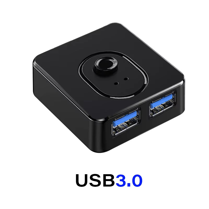 USB 3.0 Switcher KVM Switch 1X2/2X1 Bidirectional USB Hub for Computer Laptop to Keyboard Mouse Printer U Disk USB 2.0 Extender