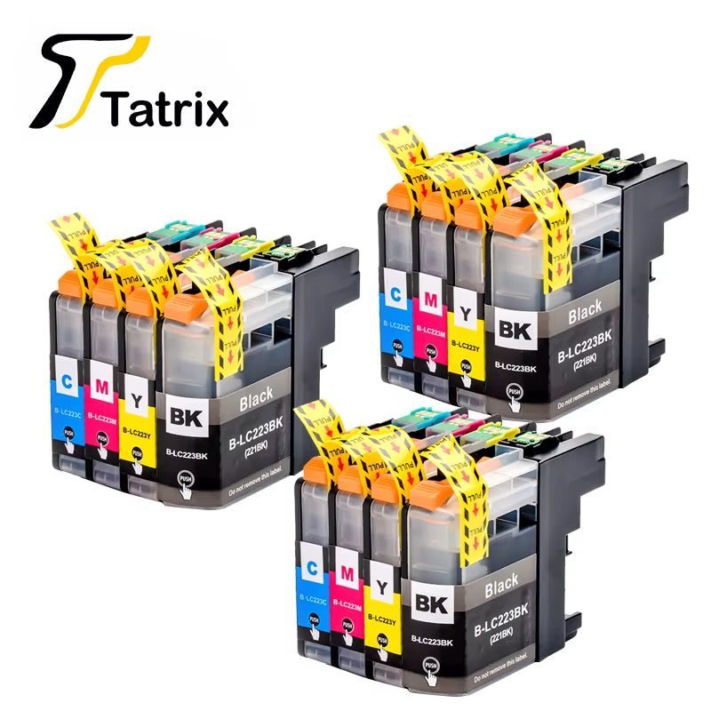 Tatrix with Chip LC223 LC221 Compatible Ink Cartridge for  MFC-J4420DW/J4620DW/J4625DW/J480DW/J680DW/J880DW Printer