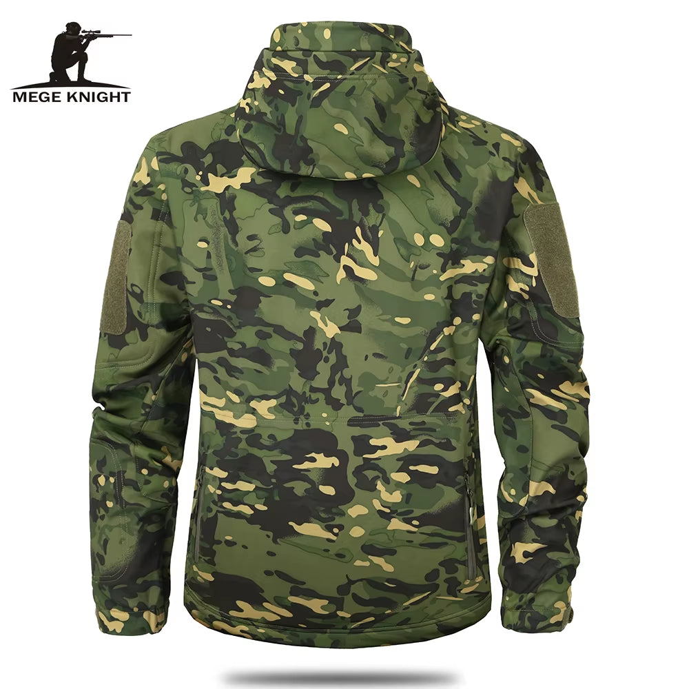 Mege Brand Clothing Autumn Men'S Military Camouflage Fleece Jacket Army Tactical Clothing Male Camouflage Windbreakers