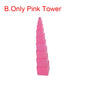 Montessori Materials Pink Tower with 10Pcs Stand Cards 0.7-7CM Early Childhood Education Preschool Kids Toys Brinquedos Juguetes