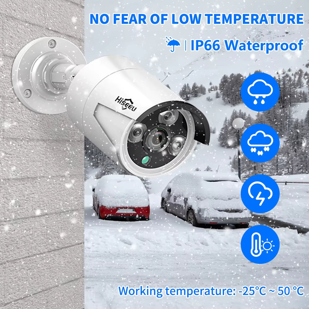 5MP 3MP 8CH POE NVR Video Audio Record ONVIF CCTV IP Security Surveillance Camera System Kit Set Outdoor House Waterproof