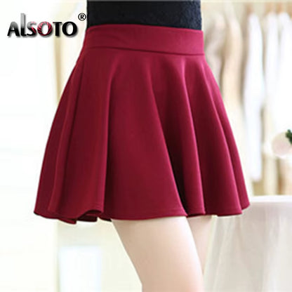 Summer 2025 Women Skirt Elastic Faldas Ladies Midi Skirts Pleated Black Sexy Stripe Girl Mini Short School Skirts Saia Feminina