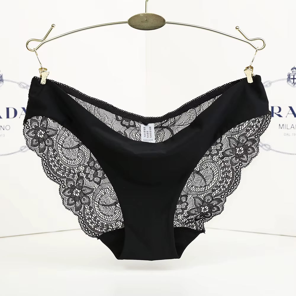Ladies Underwear Woman Panties Sexy Lace plus Size Panty Transparent Low-Rise Cotton Briefs Intimates New Hot Sale