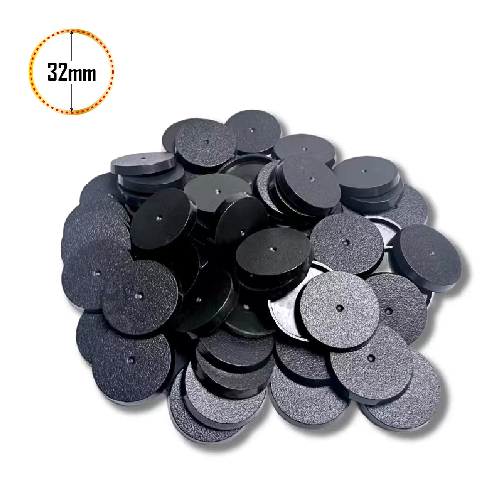 Plastic 32Mm round Bases for Warhammer Miniatures and Boardgame