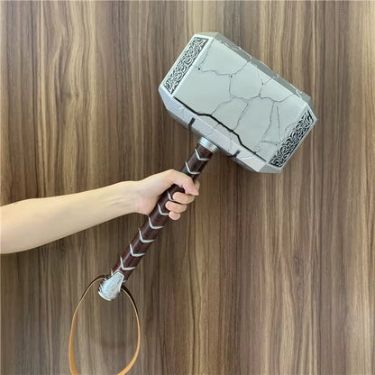 44Cm Thor'S Hammer Cosplay 1:1 Thunder Hammer Weapons Model Kids Gift Avengers Superhero Role Playing Captain America Iron Man