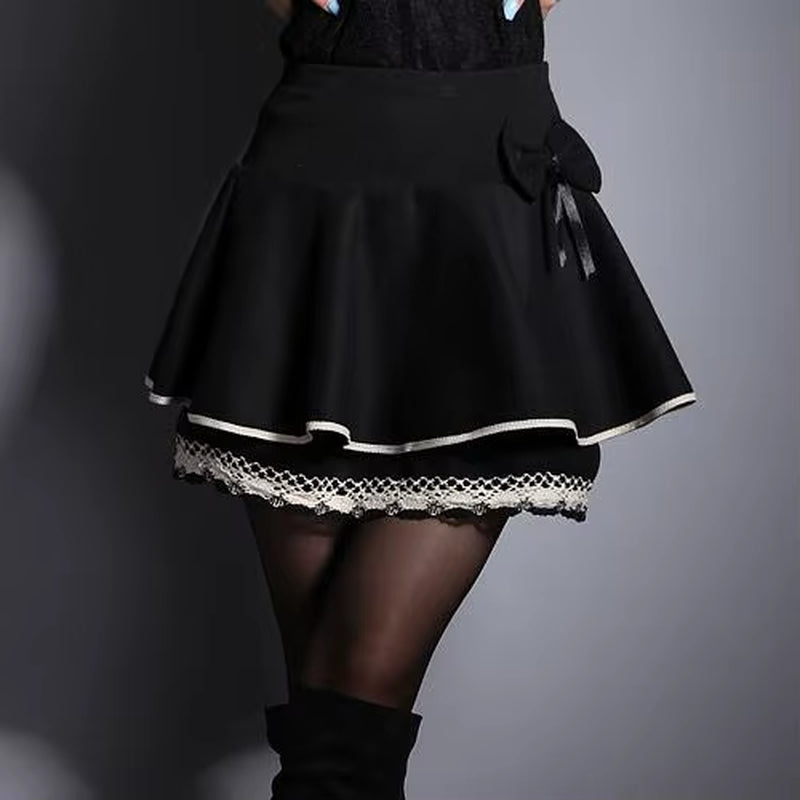 2024 Elasticity Summer Skirt Women Sweet Floral Bowknot Mini Tutu Woman Skirts Shorts Lace Jupe Femme Office Skirts
