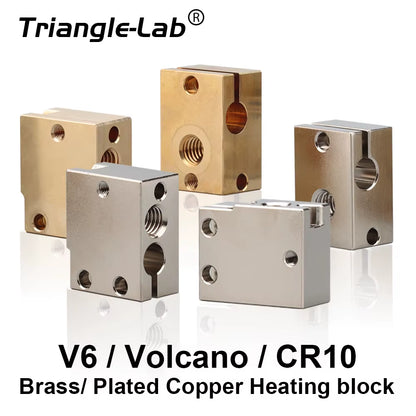 V6 Brass Heatblock for Hotend 3D Printer High Temperature Hardened Steel V6 Nozzles DDB MATRIX EXTRUDER