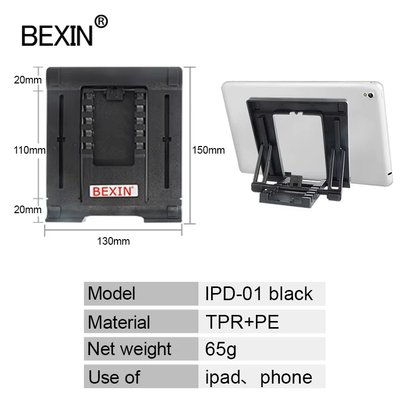 BEXIN Uninversal Desktop Portable Support Foldable Adjustment Angle Phone Stand for Mobile Phone Tablet