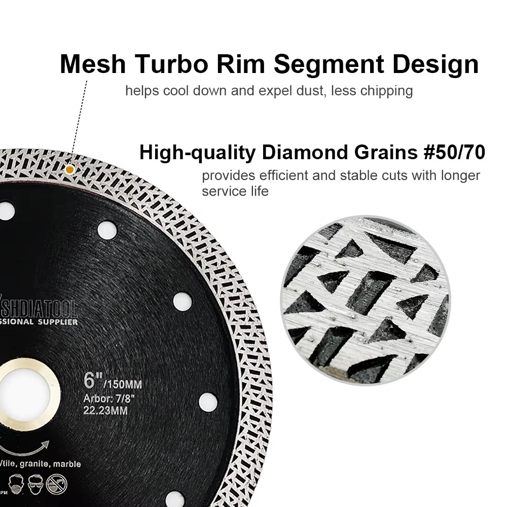 4/4.5/5Inch Diamond Cutting Disc Mesh Turbo Porcelain Tile Marble Stone Cutting Wheel Marble Circular Saw Blade Cutter