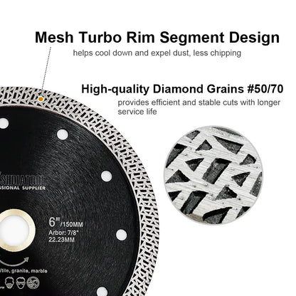 4/4.5/5Inch Diamond Cutting Disc Mesh Turbo Porcelain Tile Marble Stone Cutting Wheel Marble Circular Saw Blade Cutter
