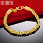 925 Sterling Silver/18K Gold Lobster Clasp Bracelet for Woman Man Fashion Wedding Engagement Jewelry