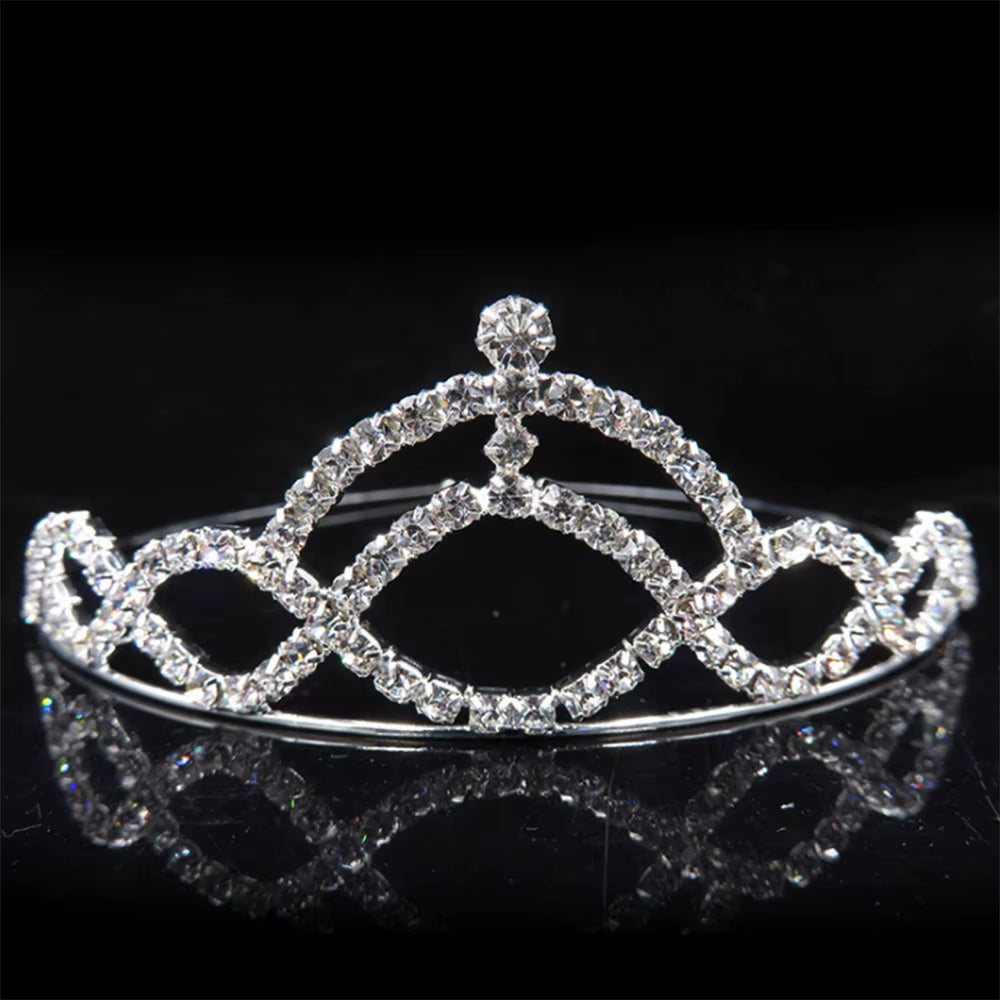 Princess Crystal Tiaras and Crowns Headband Kid Girls Love Bridal Prom Crown Wedding Party Accessiories Hair Jewelry