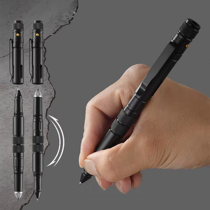 4-In-1 Portable Tactical Pen Flashlight Bottle Opener Emergency Glass Breaker Outdoor Self Defense EDC Pen Tool Gift Box