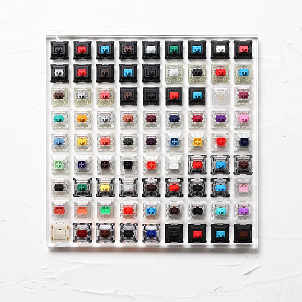 81 Switch Switches Tester with Acrylic Base Blank Keycaps for Mechanical Keyboard Cherry Kailh Gateron Outemu Ice Greetech Box