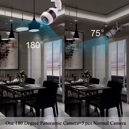 5MP CCTV Camera 5MP 1.7MM Fisheye Lens 180Degree Panoramic AHD Camera Night Vision Waterproof Outdoor Bullet Camera