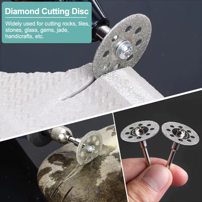 Diamond Saw Blade Diamond Cut off Disc for Dremel Rotary Tools 20Mm 22Mm 25Mm 30Mm with Mandrel Mini Cutting Disc