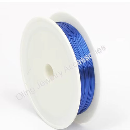 0.4MM 12M/Roll Wire Line Mixed Multicolor Plated Beaded Crafts DIY Choker Bracelet Necklace Jewelry Making